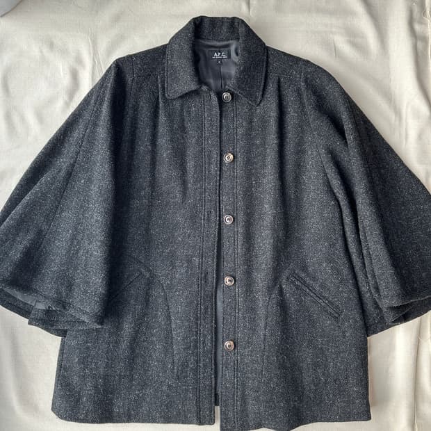 A.P.C. 아페쎄 해리스트위드 케이프 코트 M