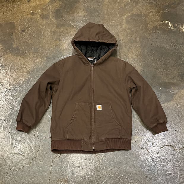 칼하트 kids 브라운 후드 집업 자켓 L