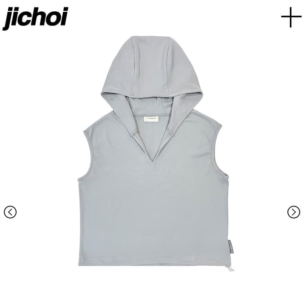 Jichoi HOODED SLEEVELESS (WHISPER)