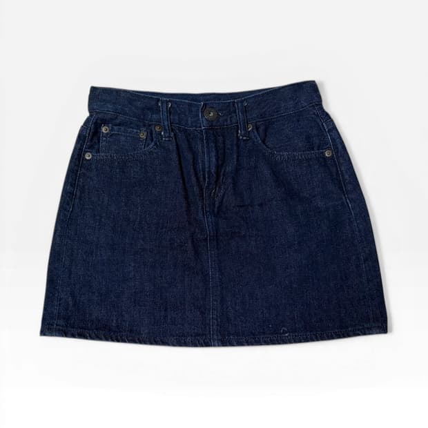 생지 데님 미니 스커트
