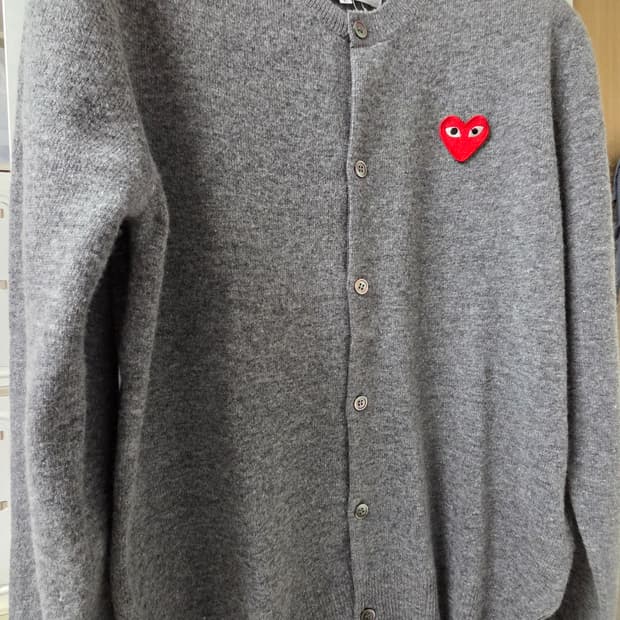 꼼데가르송 그레이 여성 가디건