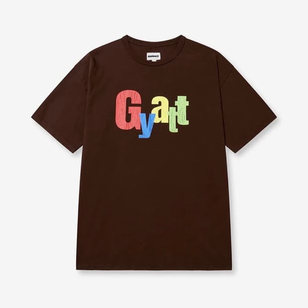 GYATT 워시드 티셔츠 브라운 