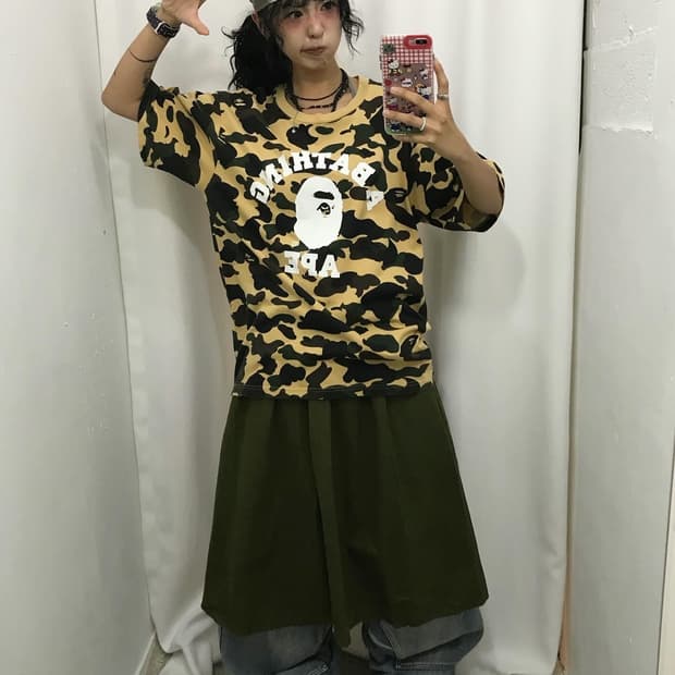 < Bape Camouflage College T-shirt
