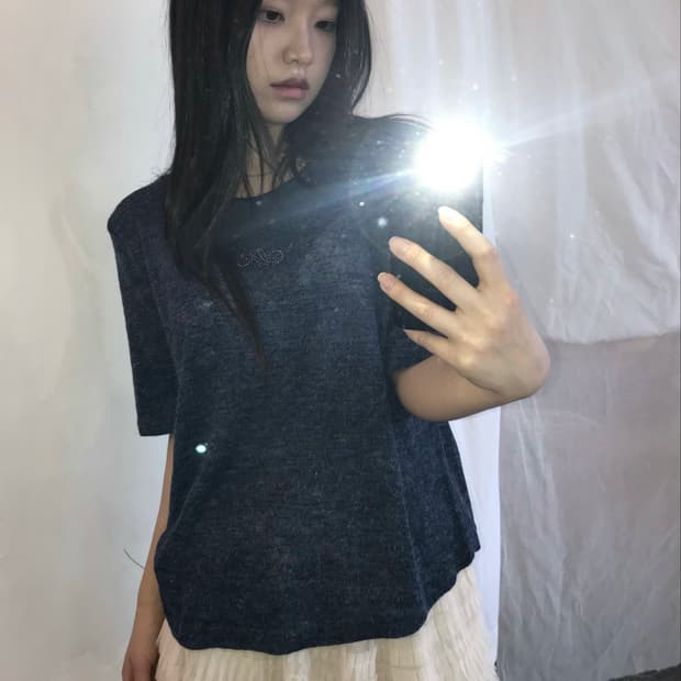 큐빅 이니셜 티셔츠 