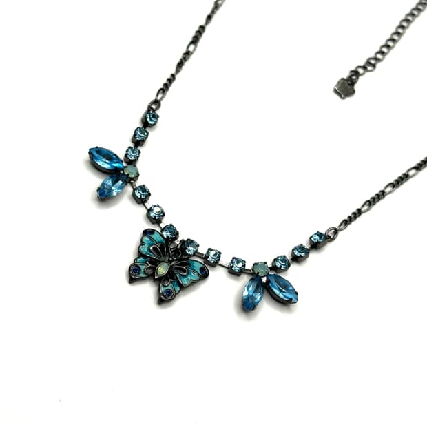 Annasui blue butterfly necklace