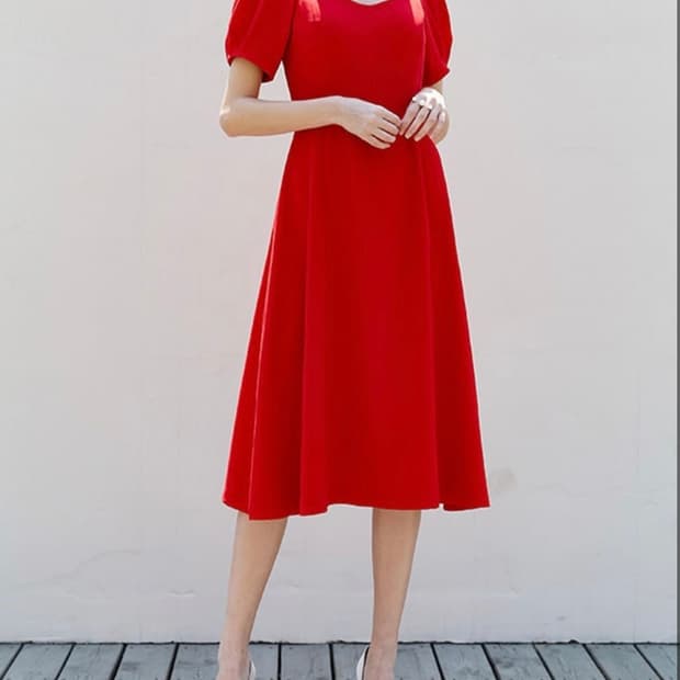 브라이드앤유 레드 원피스