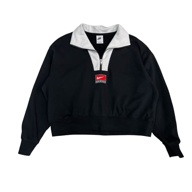 나이키 팀 플리스 하프집업 크롭탑