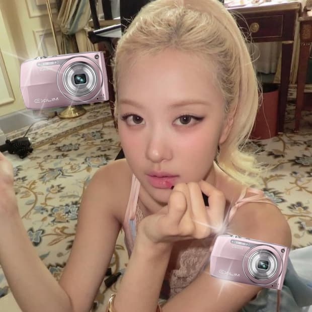 (황변비네팅x/로제 모카 나연픽)Casio Exlim z2300 핑크