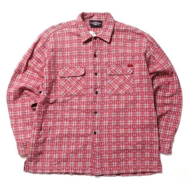 베어 Bear Pocket Pattern Flannel Shirt
