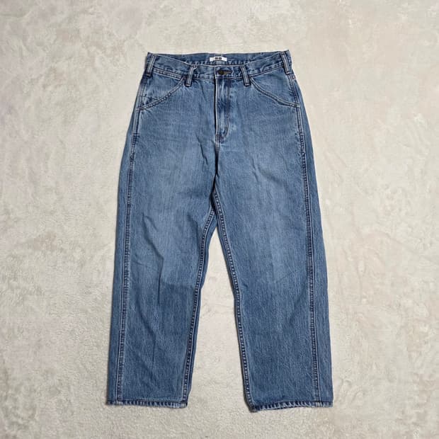 (30)여성 유니클로 U 테이퍼드 데님 팬츠 