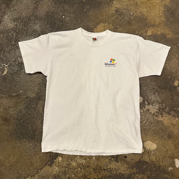 빈티지 00s 마이크로 소프트 프로모 티셔츠 