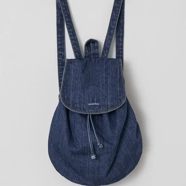 새상품) 다이애그널 데님 백팩 츄비백 DENIM CHUBBY BAG 