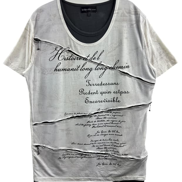 JPN Y2K 레터링 지퍼 슬리브1239