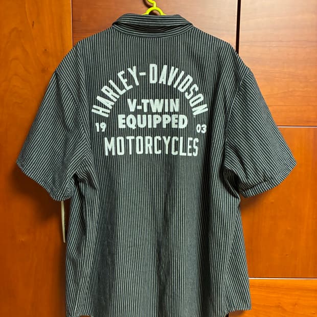 할리데이비슨 스트라이프 메카닉 반팔셔츠