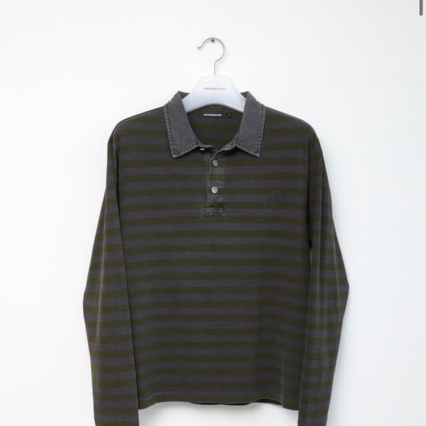 해칭룸 vtg stripe polo tee