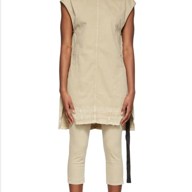 (S)릭오웬스 다크쉐도우 22SS 슬리브리스 미니 드레스