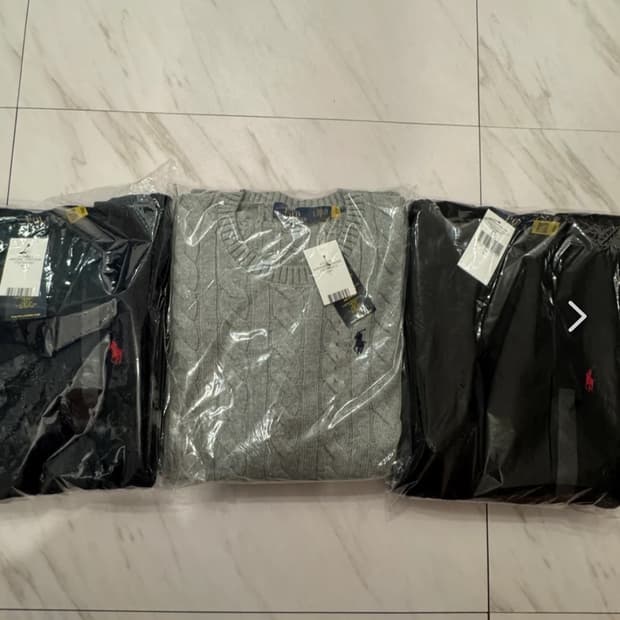 🔥[정품 /새상품]🔥폴로 꽈배기니트 라운드 긴팔 남녀공용