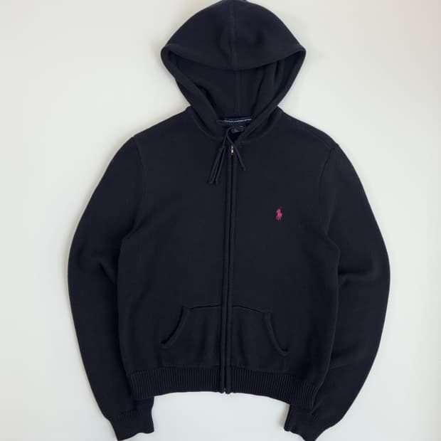 Polo 폴로 랄프로렌 우먼스 00‘s 네이비 니트 후드집업