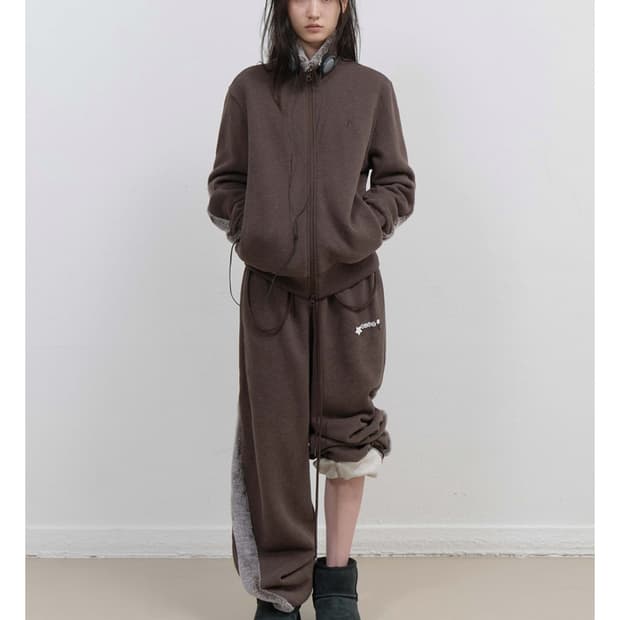 OJOS FUR TRIM JERSEY ZIP-UP 오호스 져지집업