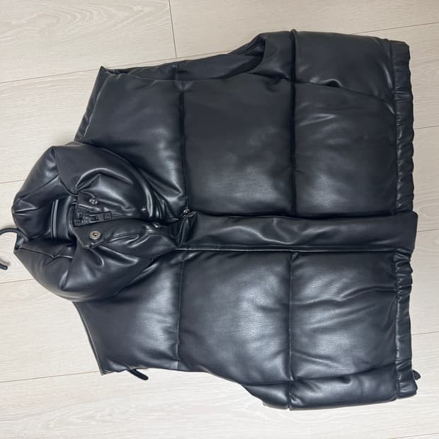 자라 레더 조끼 패딩 L