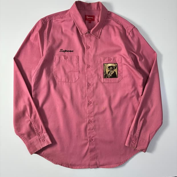 Supreme 슈프림 17F/W Zapata 로즈핑크 워크 셔츠