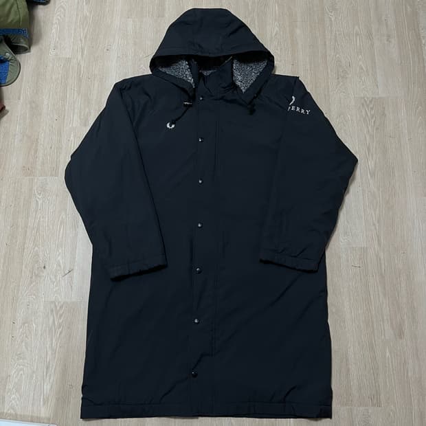 프레드페리 월계수 로고 양털안감 벤치코트 롱 점퍼 M/95 