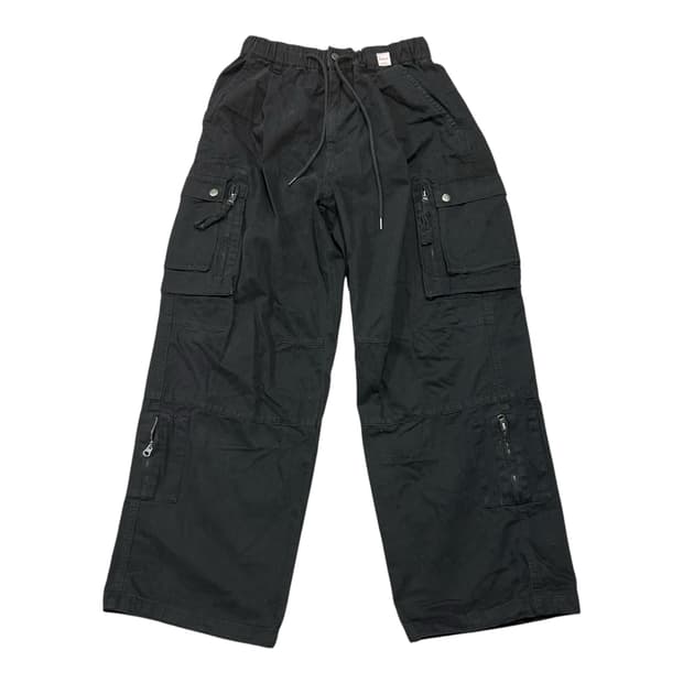 ✨ (바배) CUFF 커프 멀티 포켓 와이드 블랙 카고 팬츠