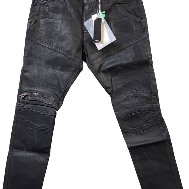 G-Star Raw 블랙 바이커 청바지(W33/L32)