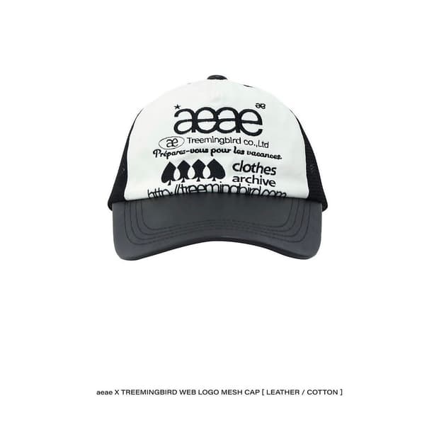 aeae X TREEMINGBIRD | web logo mesh cap