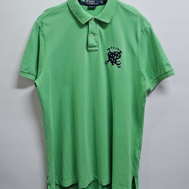 폴로 랄프로렌 그린색 반팔 카라티 L