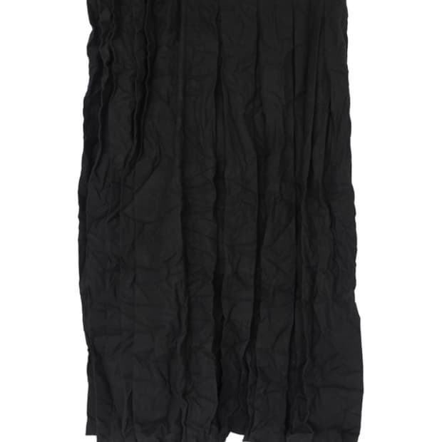 에옹쓰 Paper Wool Offbeat Pleats Skirt 블랙