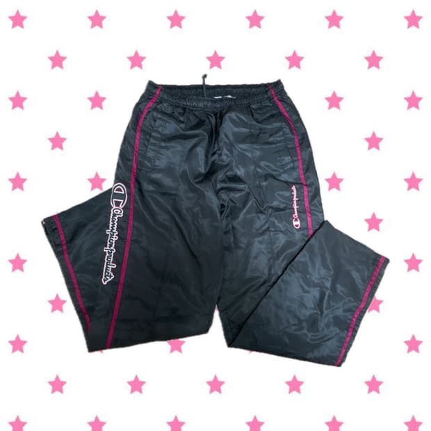 챔피온 핑크&진회색 츄리닝바지 츄바