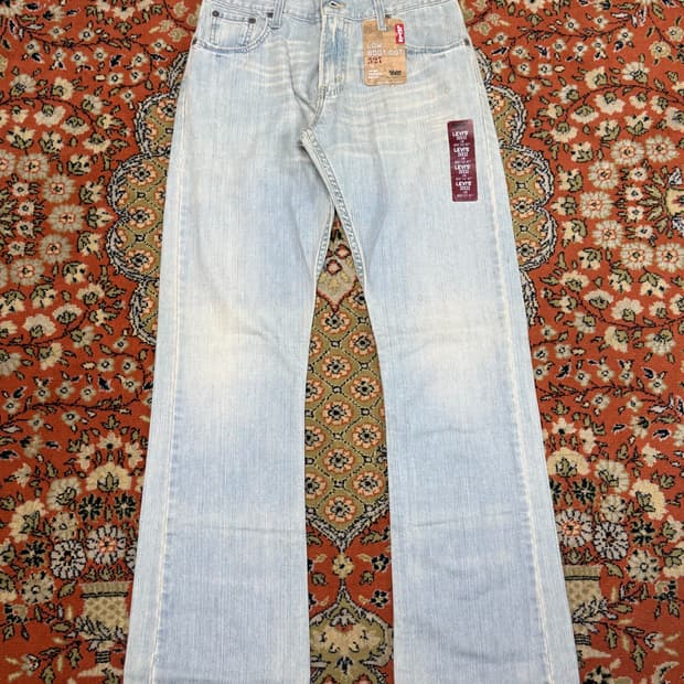 리바이스 527 연청 부츠컷 플레어진 데님팬츠 30x32 