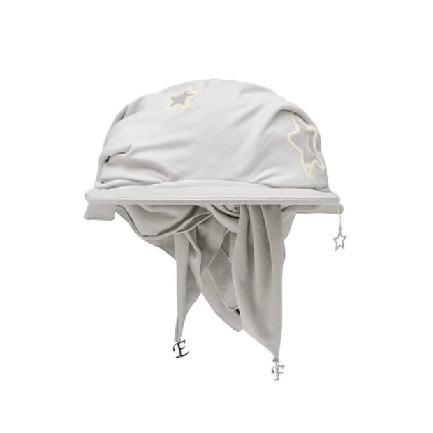 샵페어리 star&charms bandana cap (light grey