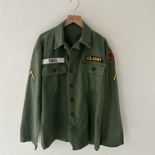 50's US Army OG-107 Fartigue Shirt. 