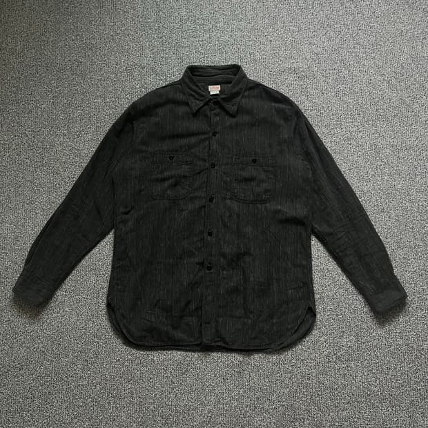 타임원클로딩 엣라코 블랙 샴브레이 워크 셔츠 16