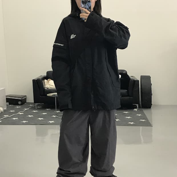 노스페이스 블랙 바람막이
