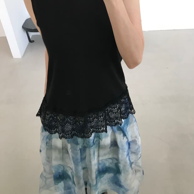 vintage lace sleeveless