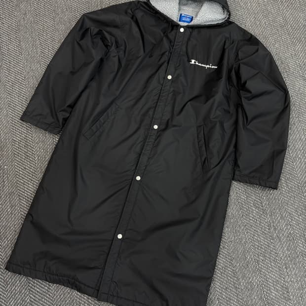 챔피온 양털 롱점퍼 블랙