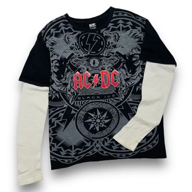 AC/DC 2009s 유니크 타이탄 레이어드 롱 슬리브