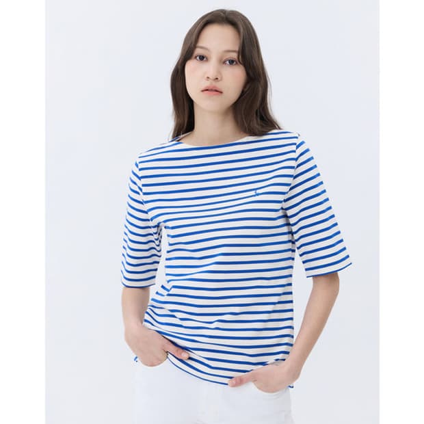 44 HAZZYS 헤지스 스트라이프 반팔 티셔츠 여성(새상품)추천 사이즈