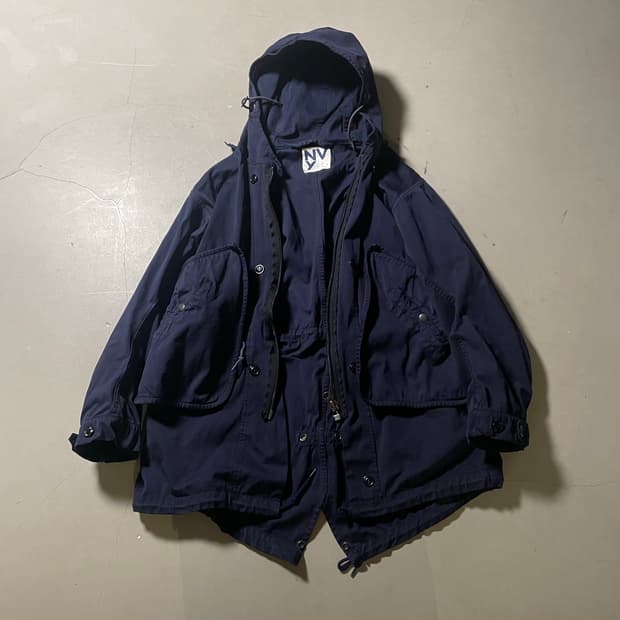Fat tokyo  Navy Hooded Field Parka/점퍼