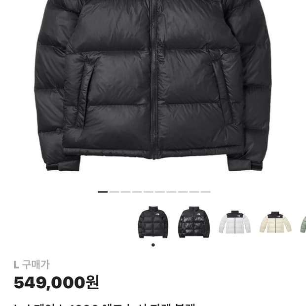 노스페이스 눕시 에코 1996 블랙(L)