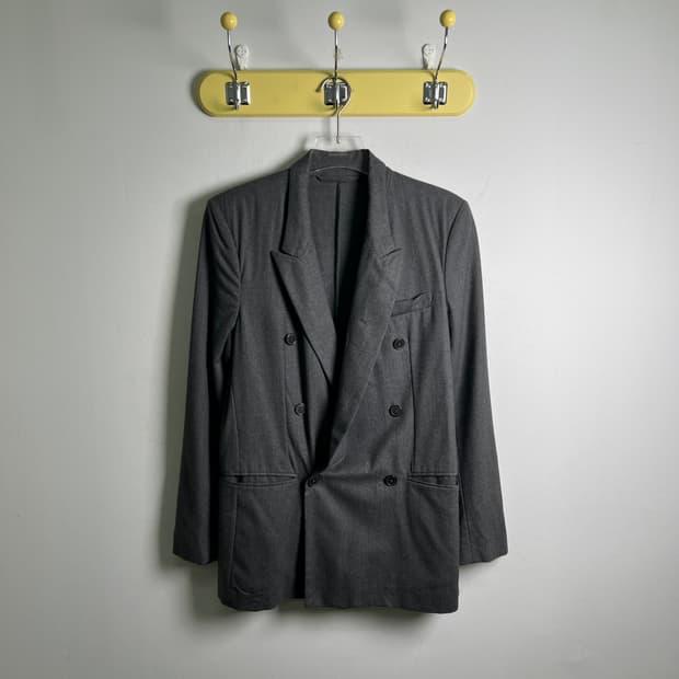 메종 마르지엘라 그레이 더블 브레스티드 블레이저 40