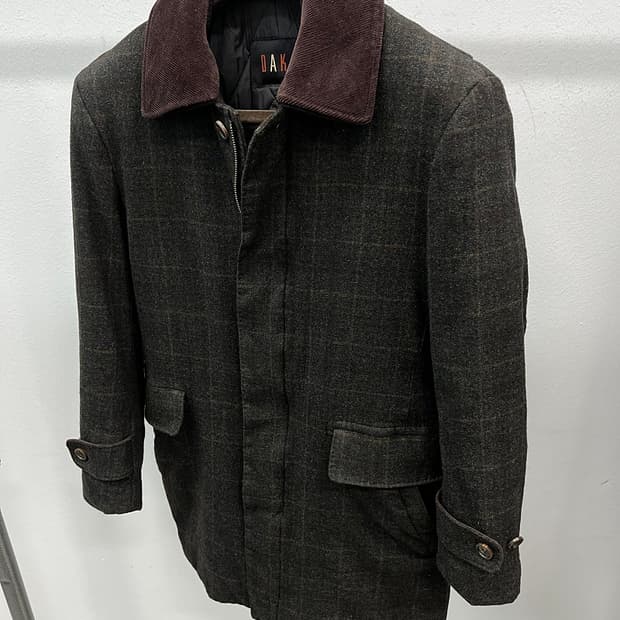 95) 닥스 코듀로이 카라 체크코트 