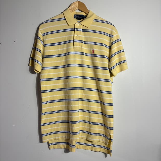 폴로랄프로렌 옐로우 스트라이프 반팔 카라티 (무료배송)