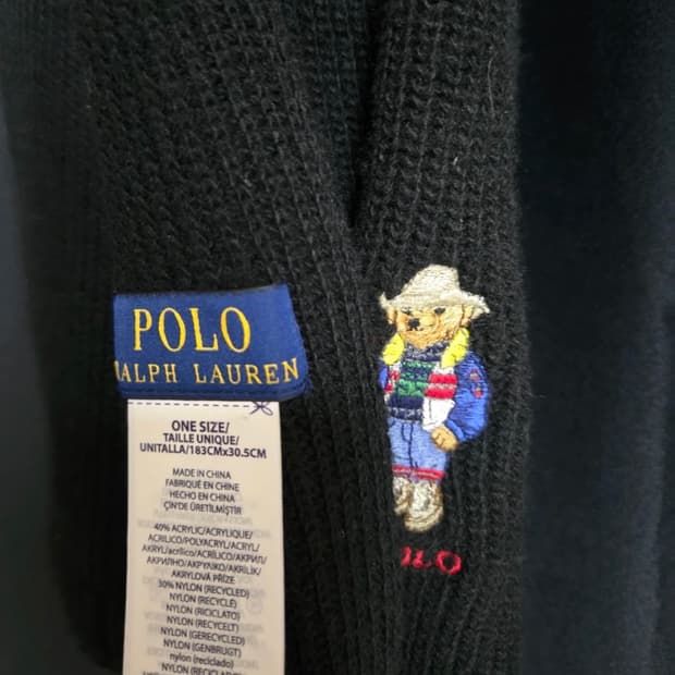 🐻[정품]폴로 랄프로렌 블랙 울 머플러🐻