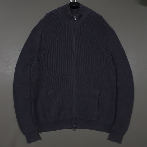 L (100) 폴로 랄프로렌 포니 투웨이 코튼 니트 집업 자켓 매장 정품