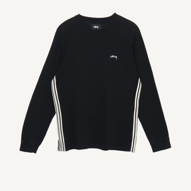 스투시 레이서 롱슬리브 블랙