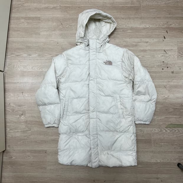 노스페이스 키즈 로고 레트로 무브 다운 코트 [화이트] 150